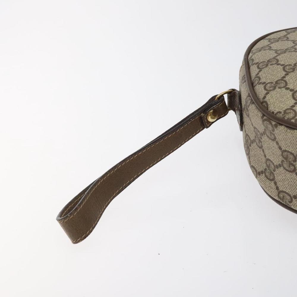 GUCCI GG Supreme Web Sherry Line Clutch Bag PVC Beige Gold 89 01 034 Auth 119132 - Picture 8 of 16
